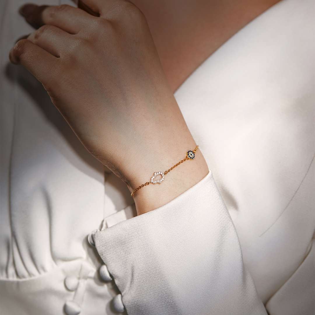 [Clara Jewels]Gost Shape & Round Shape Necklace