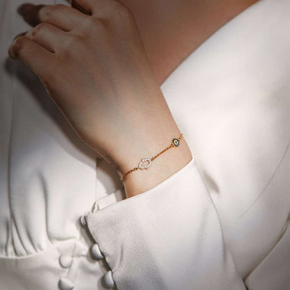 [Clara Jewels]Gost Shape & Round Shape Necklace