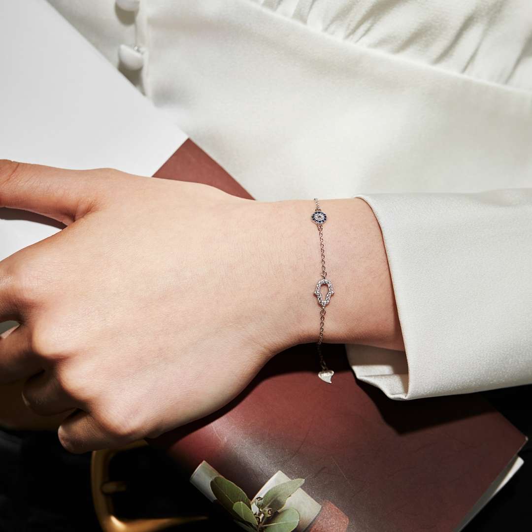 [Clara Jewels]Gost Shape & Round Shape Necklace