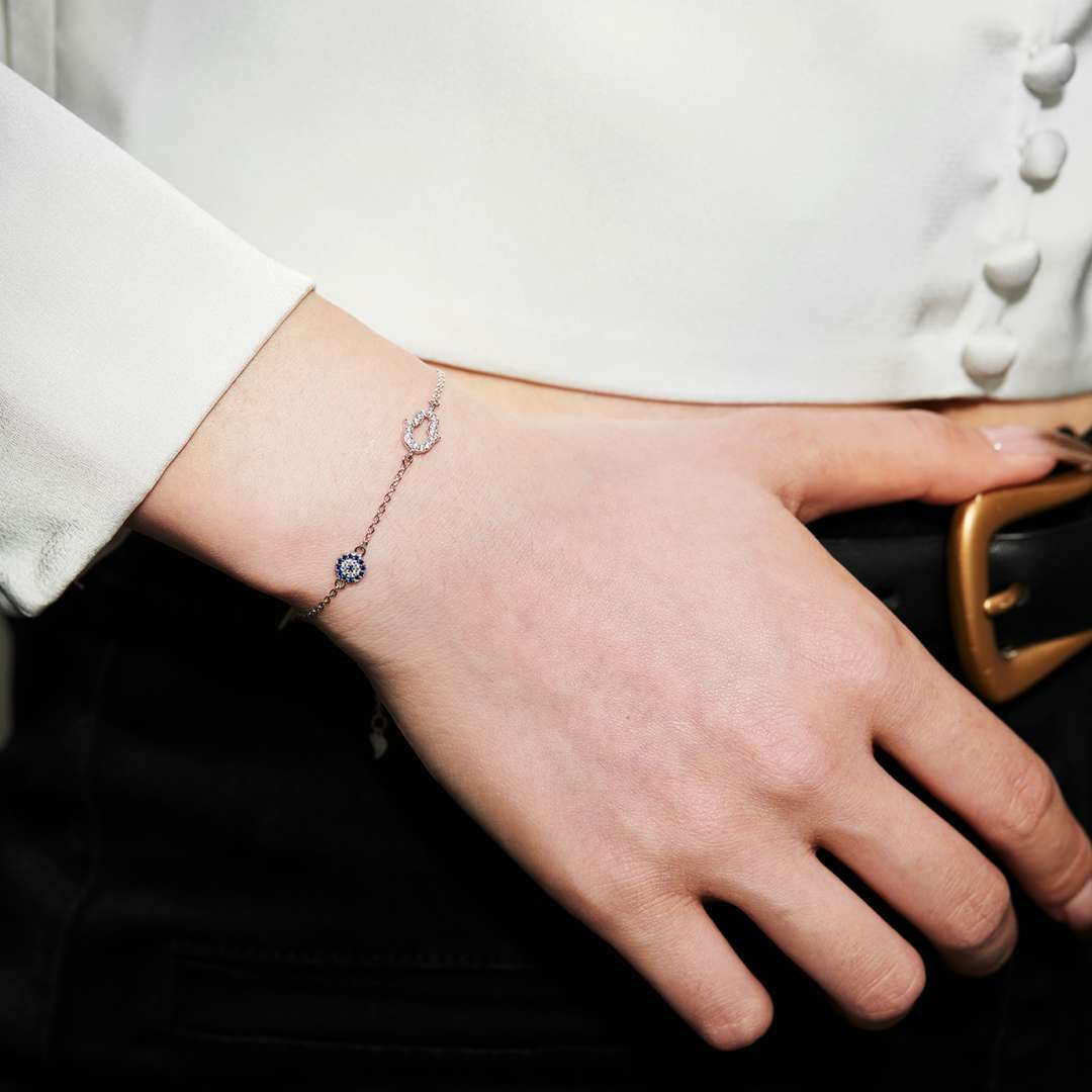 [Clara Jewels]Gost Shape & Round Shape Necklace