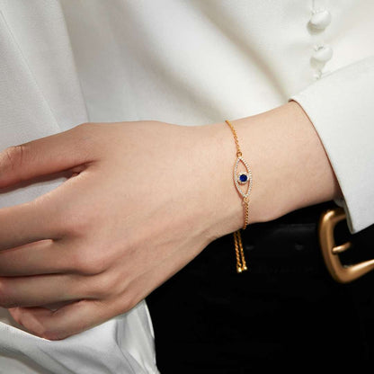 [Clara Jewels]Devil's Eye Hollow Design Bracelet