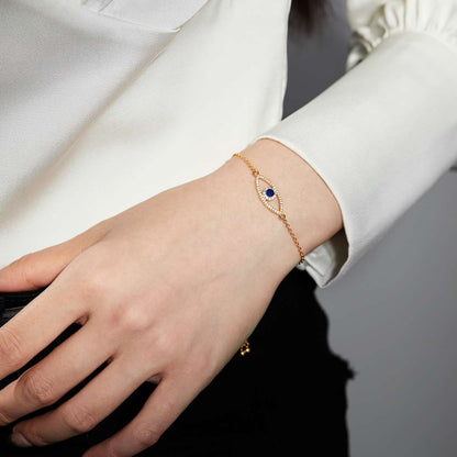 [Clara Jewels]Devil's Eye Hollow Design Bracelet