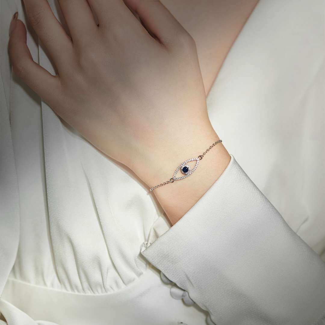 [Clara Jewels]Devil's Eye Hollow Design Bracelet