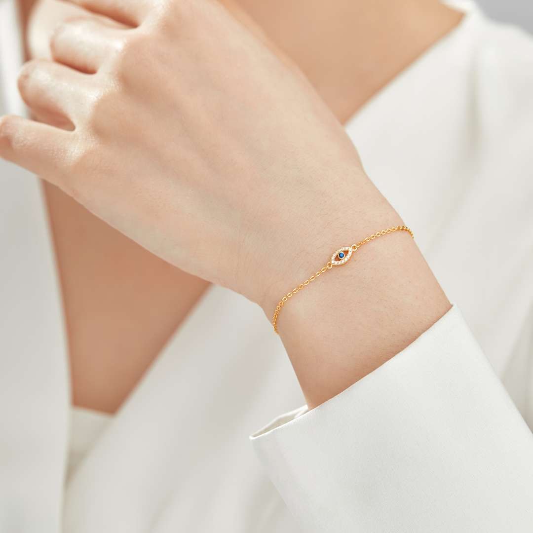 [Clara Jewels]Evil Eye Shape Necklace