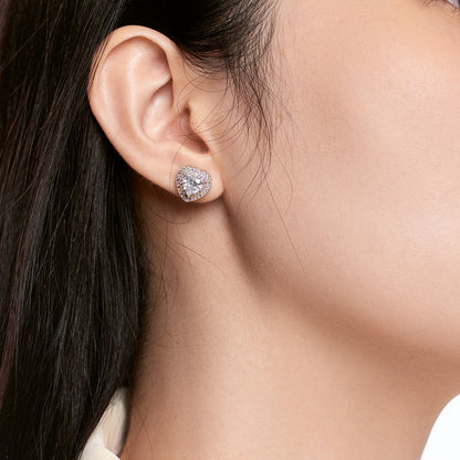 [Clara Jewels]Dazzling Heart Shape Lover Earrings