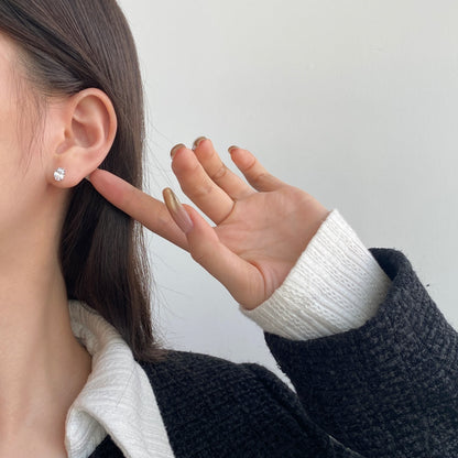 [Clara Jewels]Oval Classic Dignified Elegant Earrings