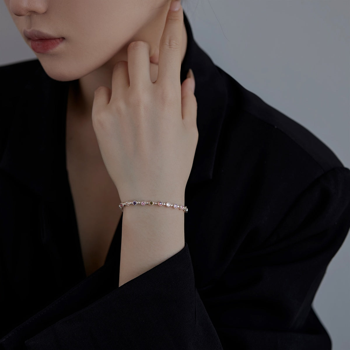 [Clara Jewels]Sparkling Exquisite Round Cut Party Bracelet