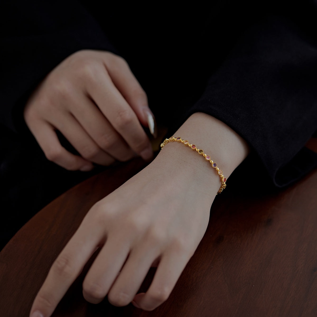 [Clara Jewels]Sparkling Exquisite Round Cut Party Bracelet