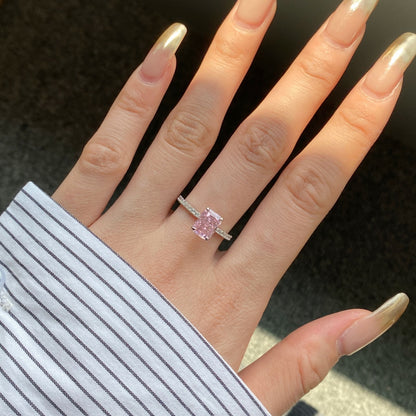 [Clara Jewels]2.0 Carat Dazzling Sparkling Radiant Cut Party Ring