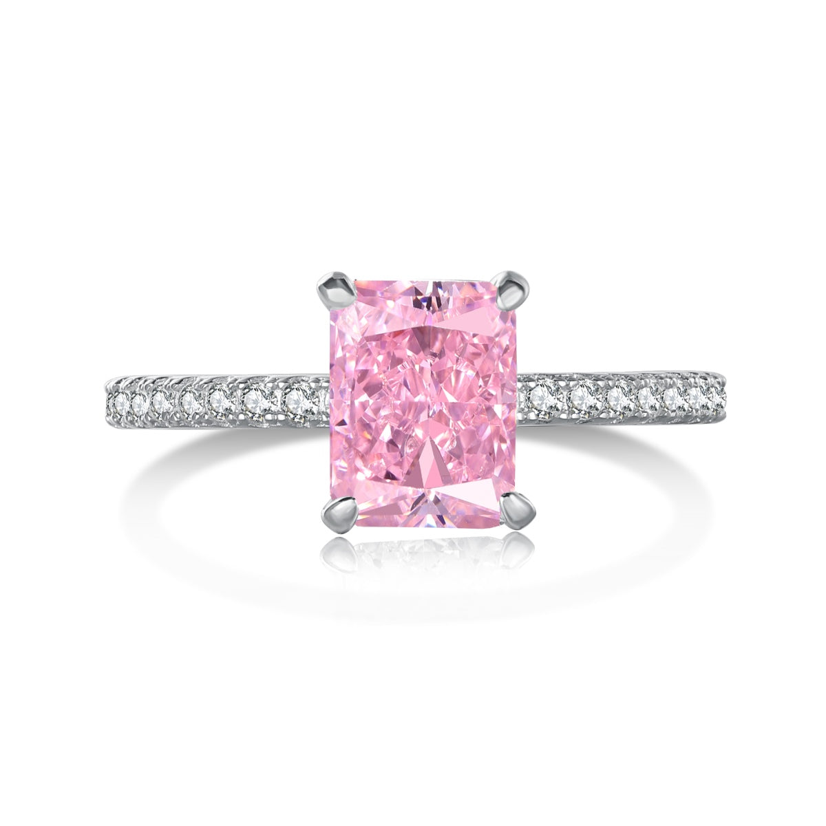 [Clara Jewels]2.0 Carat Dazzling Sparkling Radiant Cut Party Ring