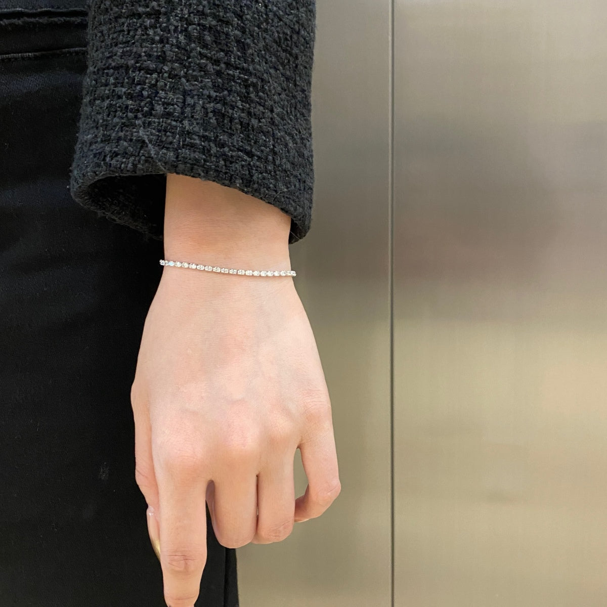 [Clara Jewels]Elegant Emerald Cut Daily Bracelet