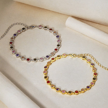 [Clara Jewels]Sparkling Exquisite Round Cut Party Bracelet