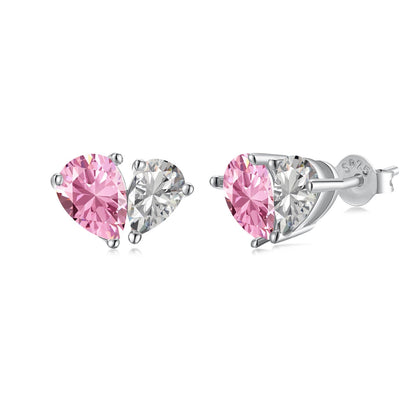 [Clara Jewels]Dazzling Elegant Heart Cut Lover Earrings