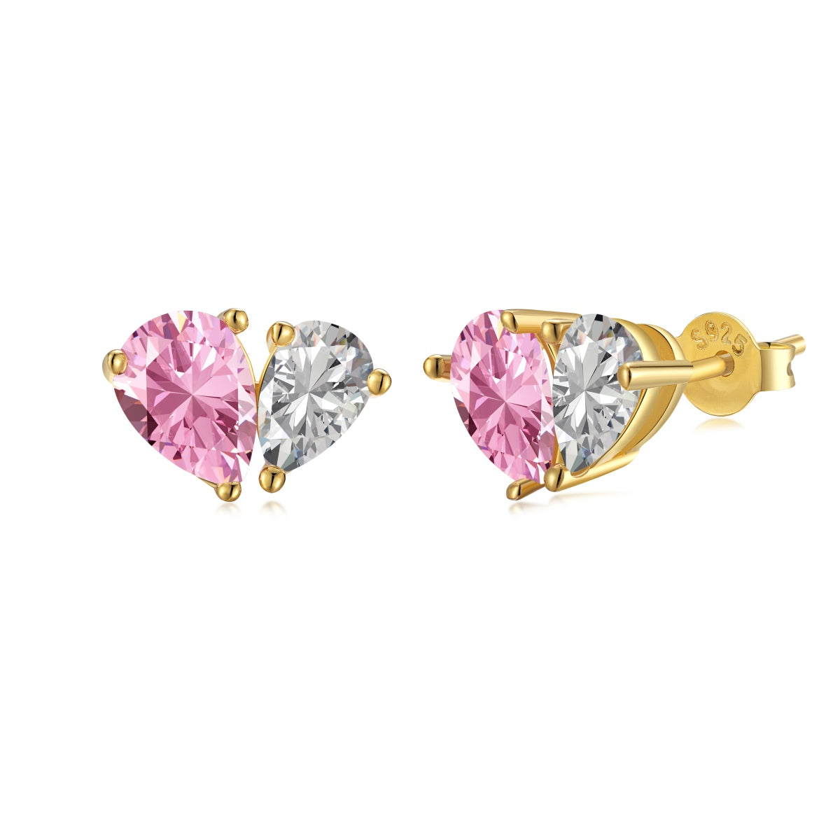 [Clara Jewels]Dazzling Elegant Heart Cut Lover Earrings
