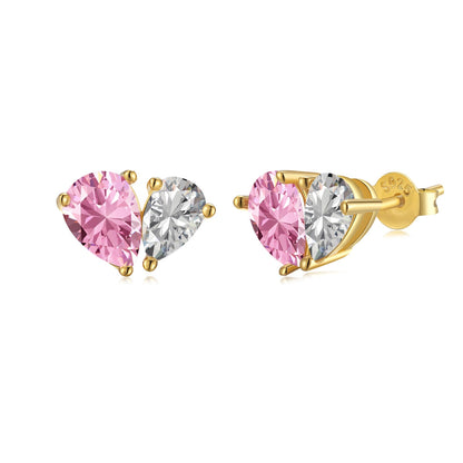 [Clara Jewels]Dazzling Elegant Heart Cut Lover Earrings