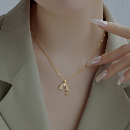 [Clara Jewels]Unique Rainbow Star Necklace
