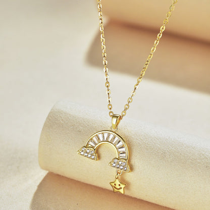 [Clara Jewels]Unique Rainbow Star Necklace