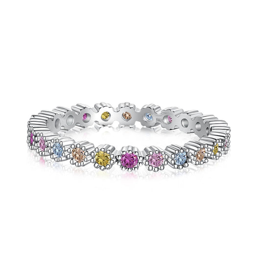 [Clara Jewels]Exquisite Colorful Round Cut Party Ring