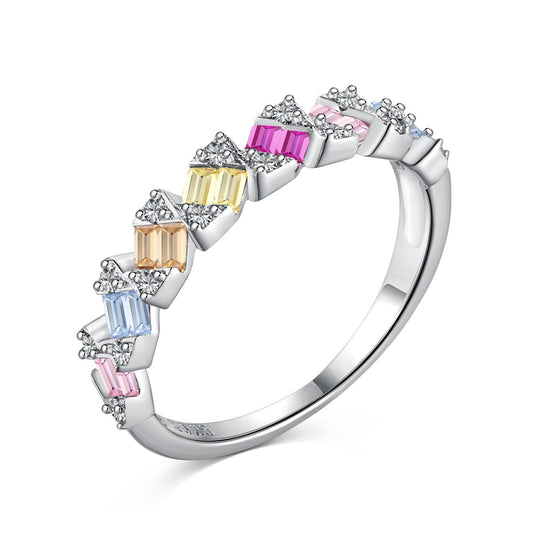 [Clara Jewels]Delicate Vibrant Emerald Cut Daily Ring
