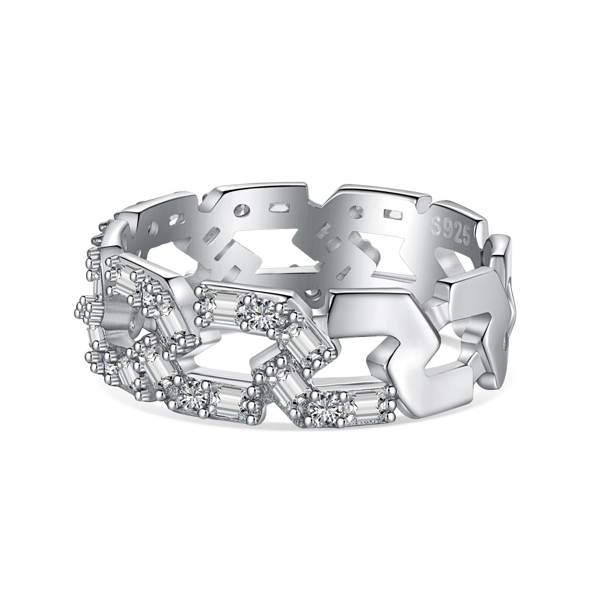 [Clara Jewels]Sparkling Vibrant Emerald Cut Daily Ring