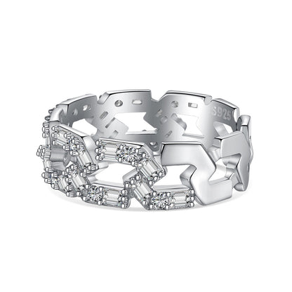 [Clara Jewels]Sparkling Vibrant Emerald Cut Daily Ring