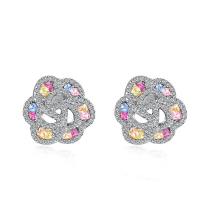 [Clara Jewels]Exquisite Flower Shape Daily Earrings