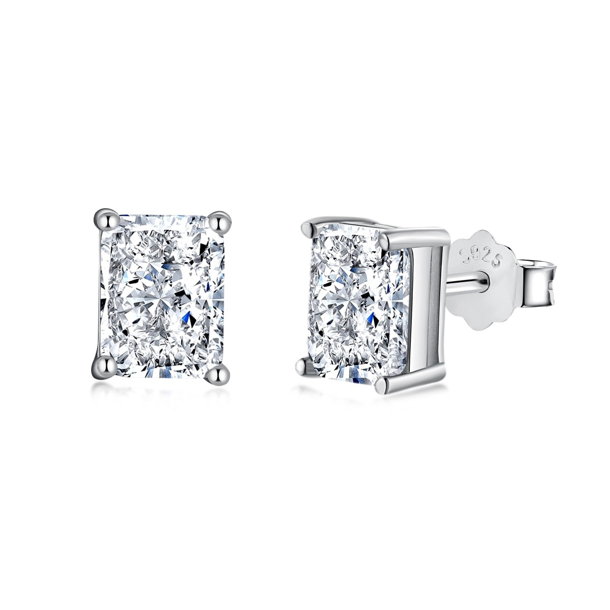 [Clara Jewels]Radiant Luxurious Princess Cut Daily Earrings