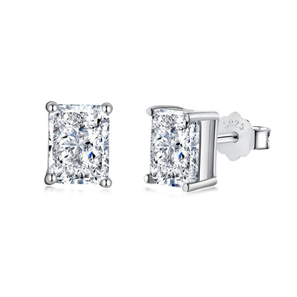[Clara Jewels]Radiant Luxurious Princess Cut Daily Earrings