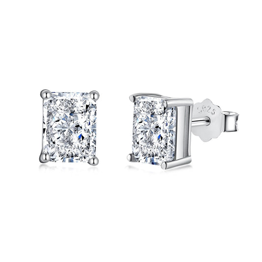[Clara Jewels]Radiant Luxurious Princess Cut Daily Earrings