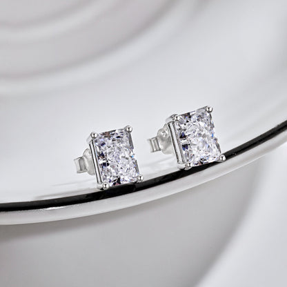 [Clara Jewels]Radiant Luxurious Princess Cut Daily Earrings
