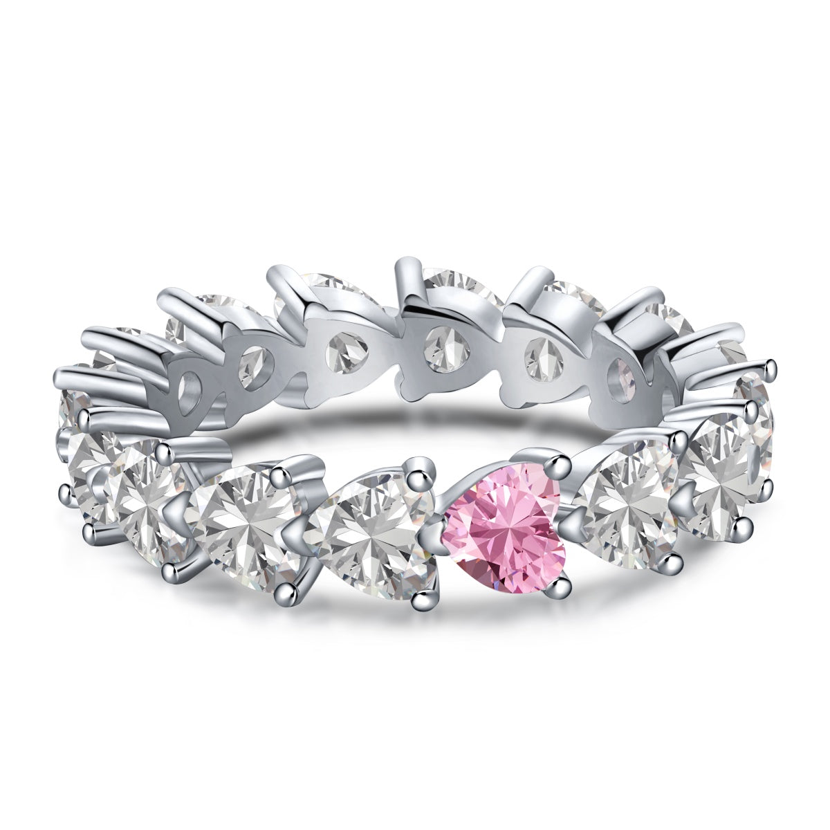 [Clara Jewels]0.25 Carat Radiant Romance Heart Cut Lover Ring