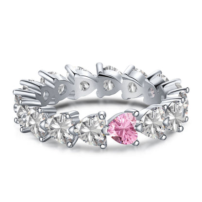 [Clara Jewels]0.25 Carat Radiant Romance Heart Cut Lover Ring