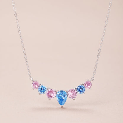 [Clara Jewels]Dainty Colorful Heart Necklace