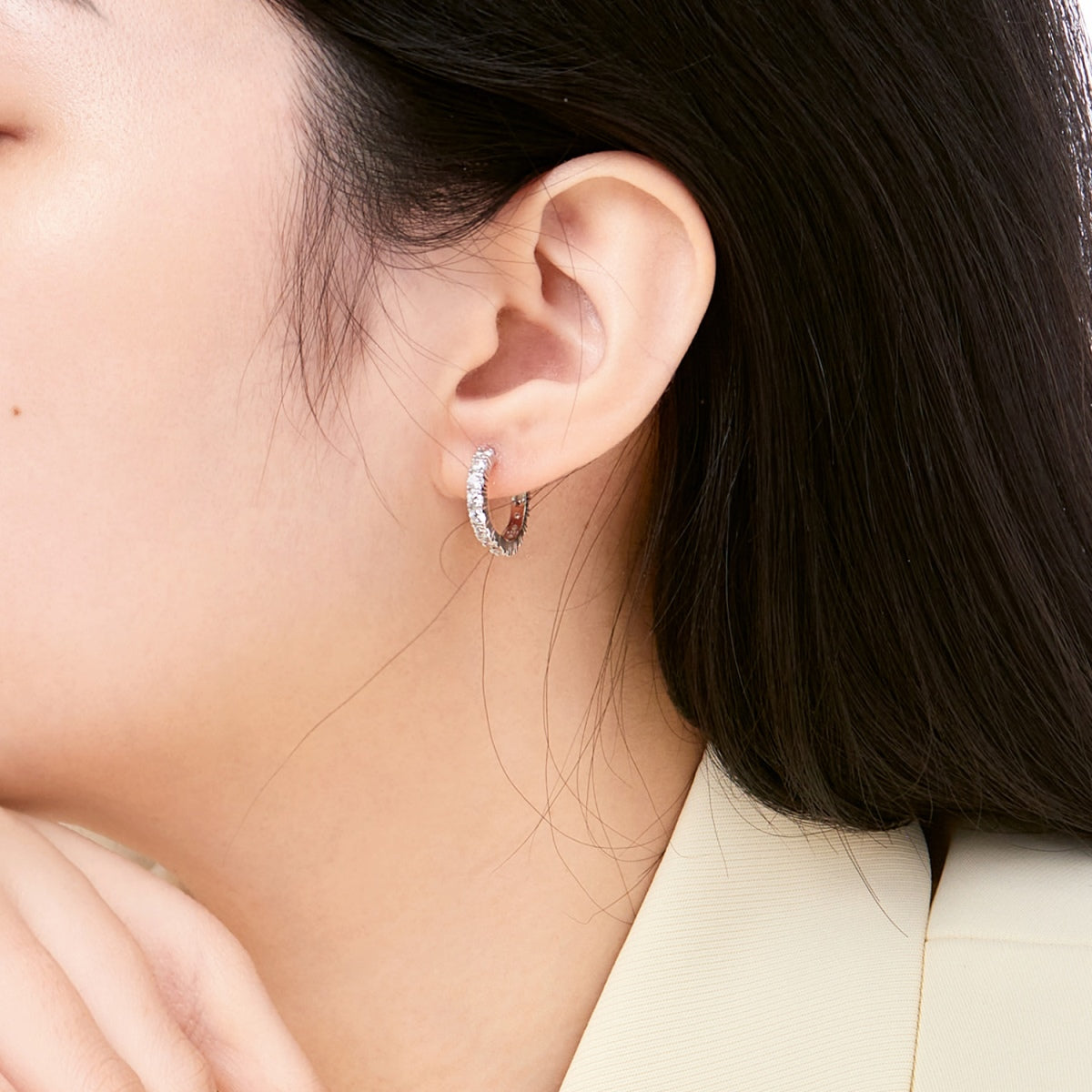 [Clara Jewels]Radiant Colorful Round Cut Earrings
