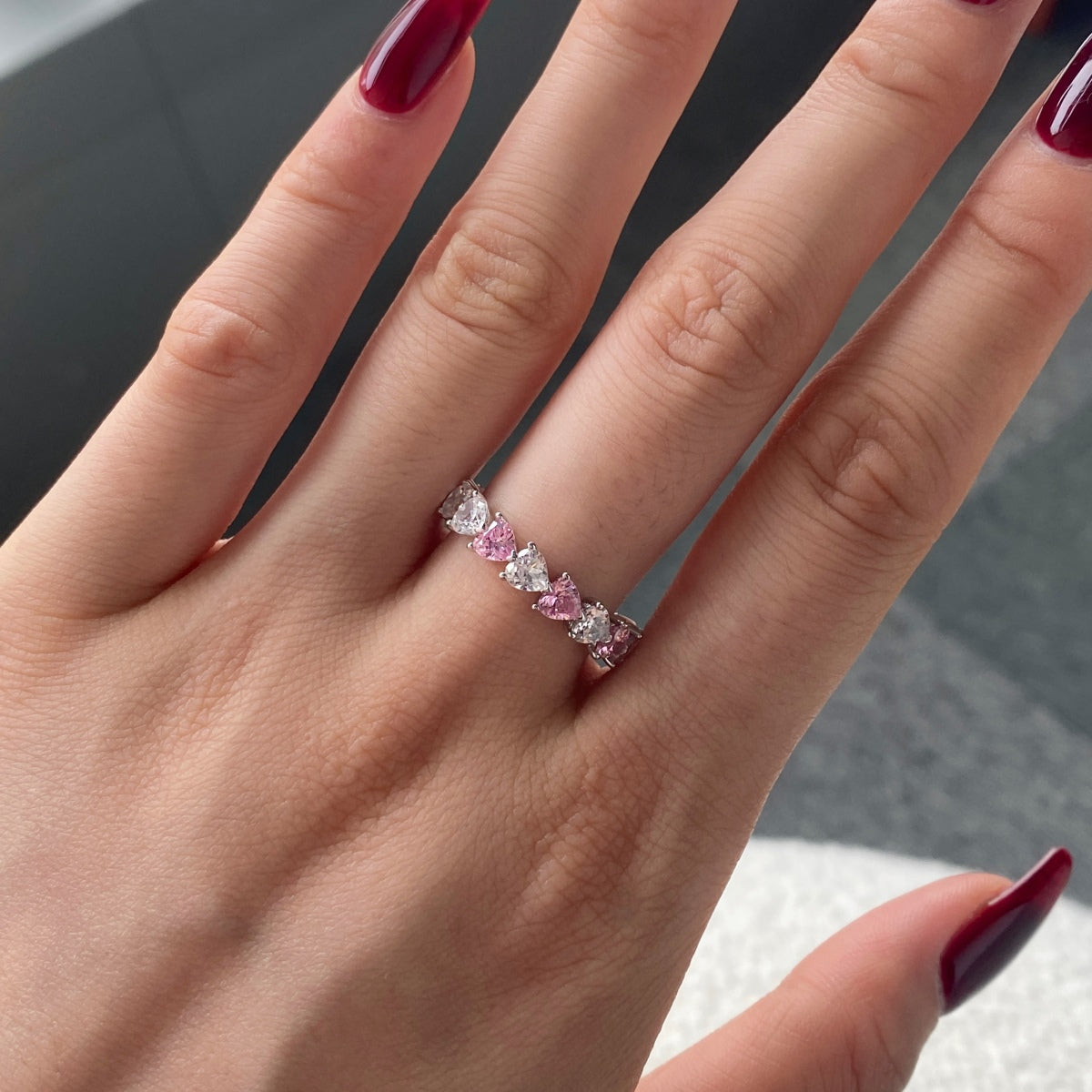 [Clara Jewels]0.25 Carat Radiant Romance Heart Cut Lover Ring