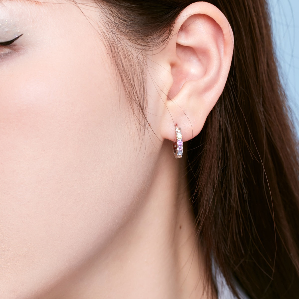 [Clara Jewels]Radiant Colorful Round Cut Earrings