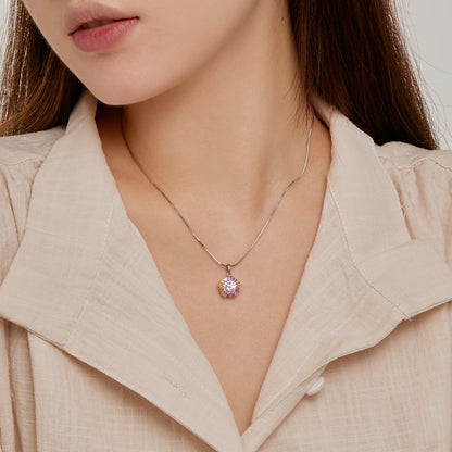 [Clara Jewels]Charming Flower Colorful Necklace