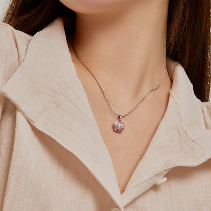 [Clara Jewels]Charming Flower Colorful Necklace