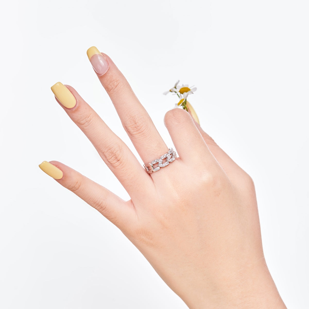 [Clara Jewels]Sparkling Vibrant Emerald Cut Daily Ring