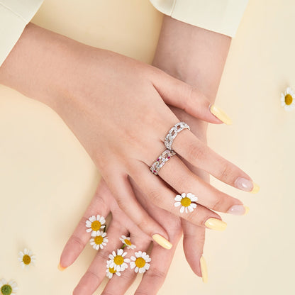 [Clara Jewels]Sparkling Vibrant Emerald Cut Daily Ring