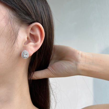 [Clara Jewels]Delicate Gorgeous Pear Cut Daily Earrings