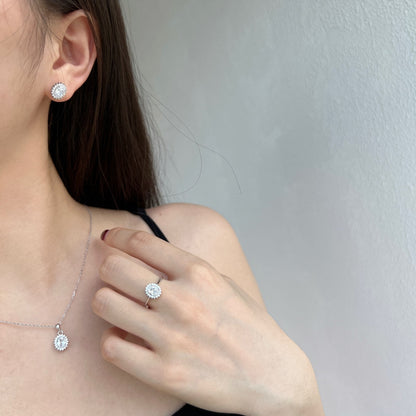 [Clara Jewels]Delicate Radiant Oval Cut Daily Earrings