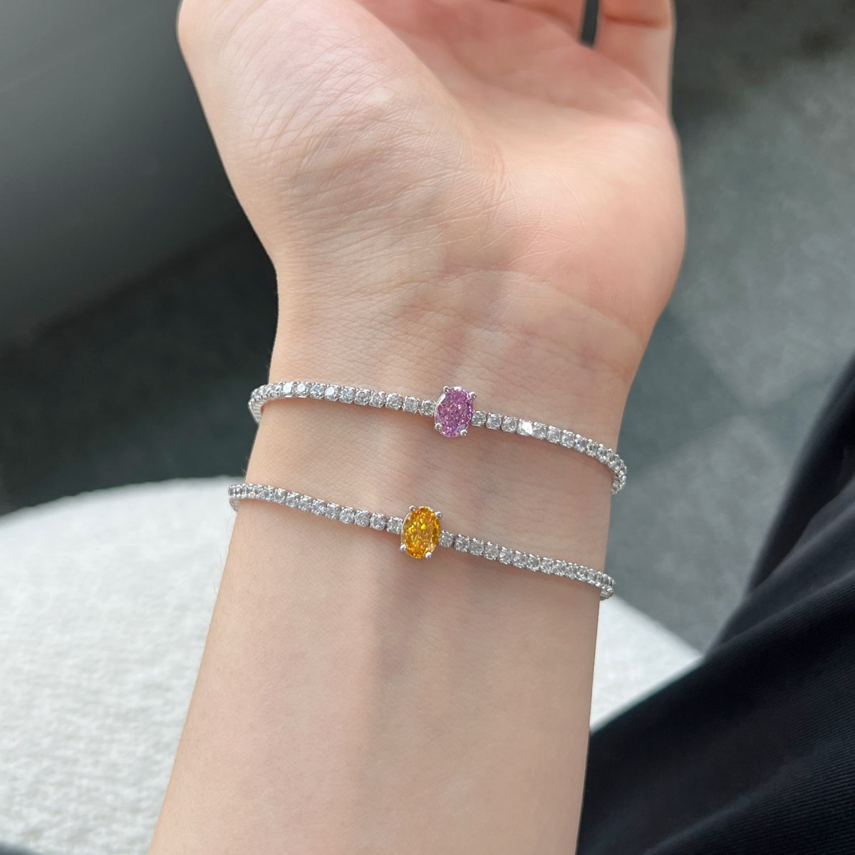 [Clara Jewels]0.75 Carat Exquisite Oval Cut Daily Bracelet