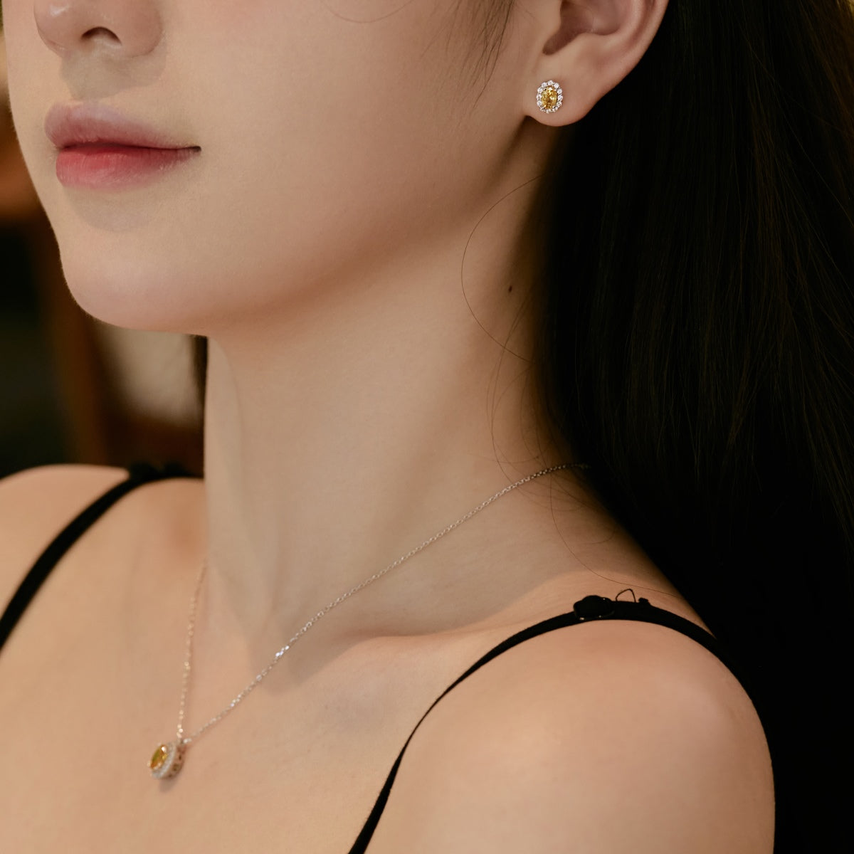 [Clara Jewels]Delicate Unique Oval Cut Daily Earrings