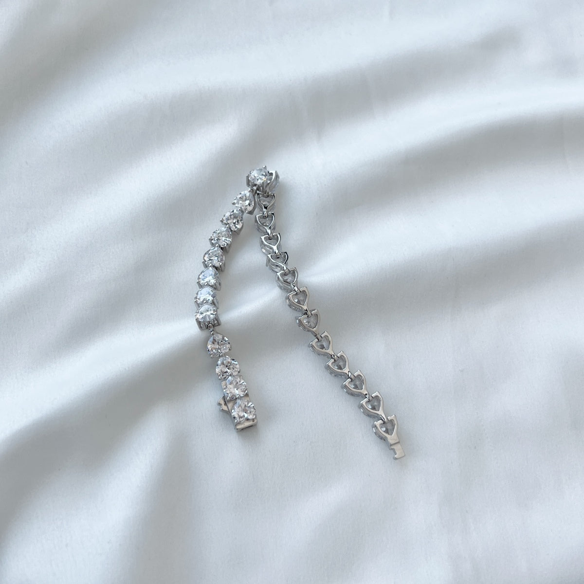 [Clara Jewels]0.75 Carat Elegant Romantic Heart Shape Lover Bracelet