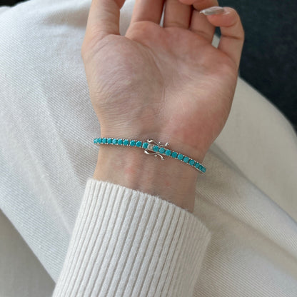 [Clara Jewels]Dainty Charming Round Cut Tennis Bracelet