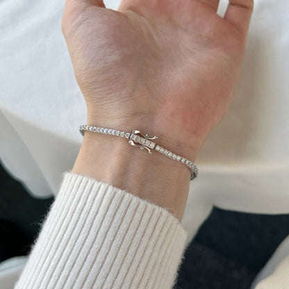[Clara Jewels]Dazzling Exquisite Round Cut Daily Bracelet