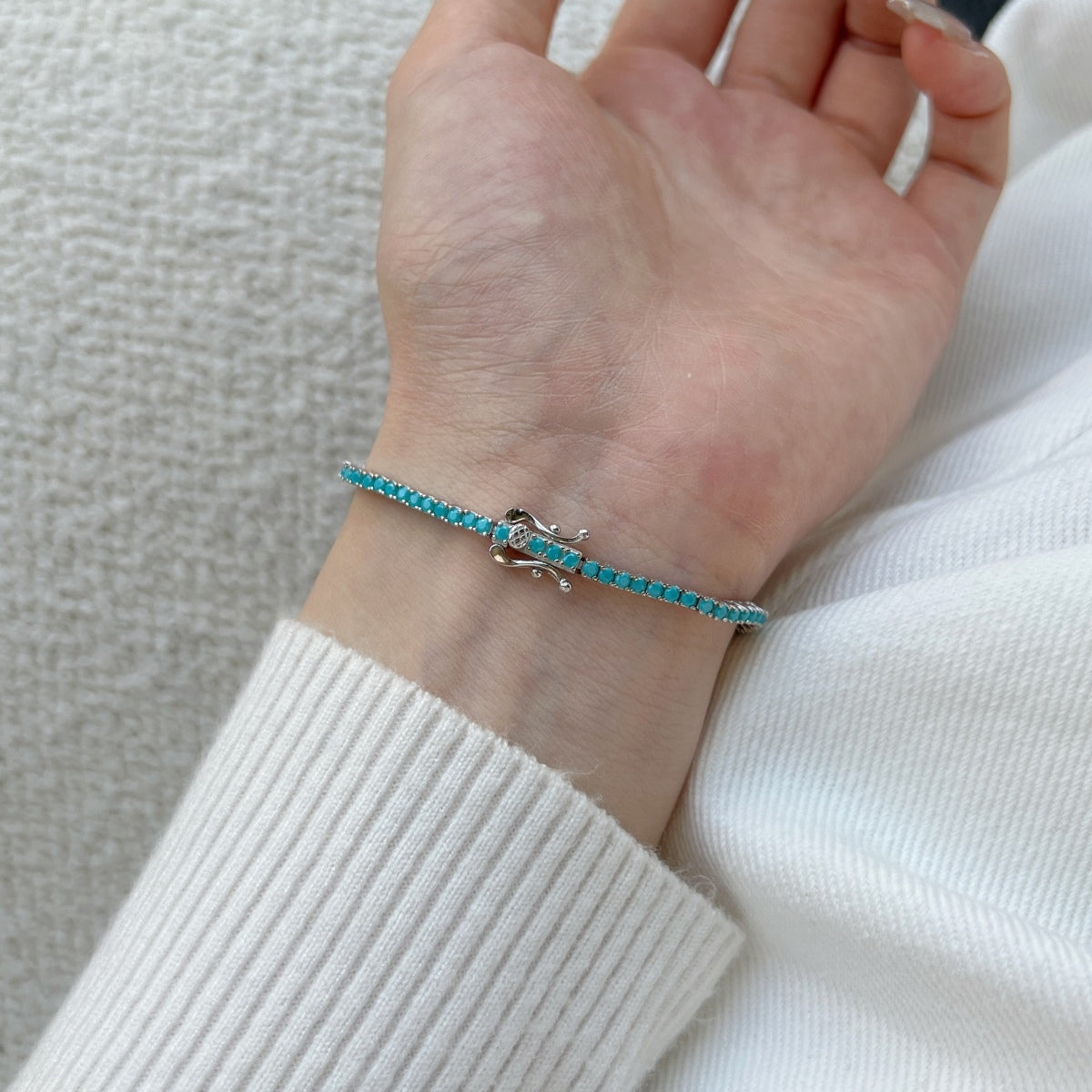 [Clara Jewels]Dazzling Exquisite Round Cut Daily Bracelet
