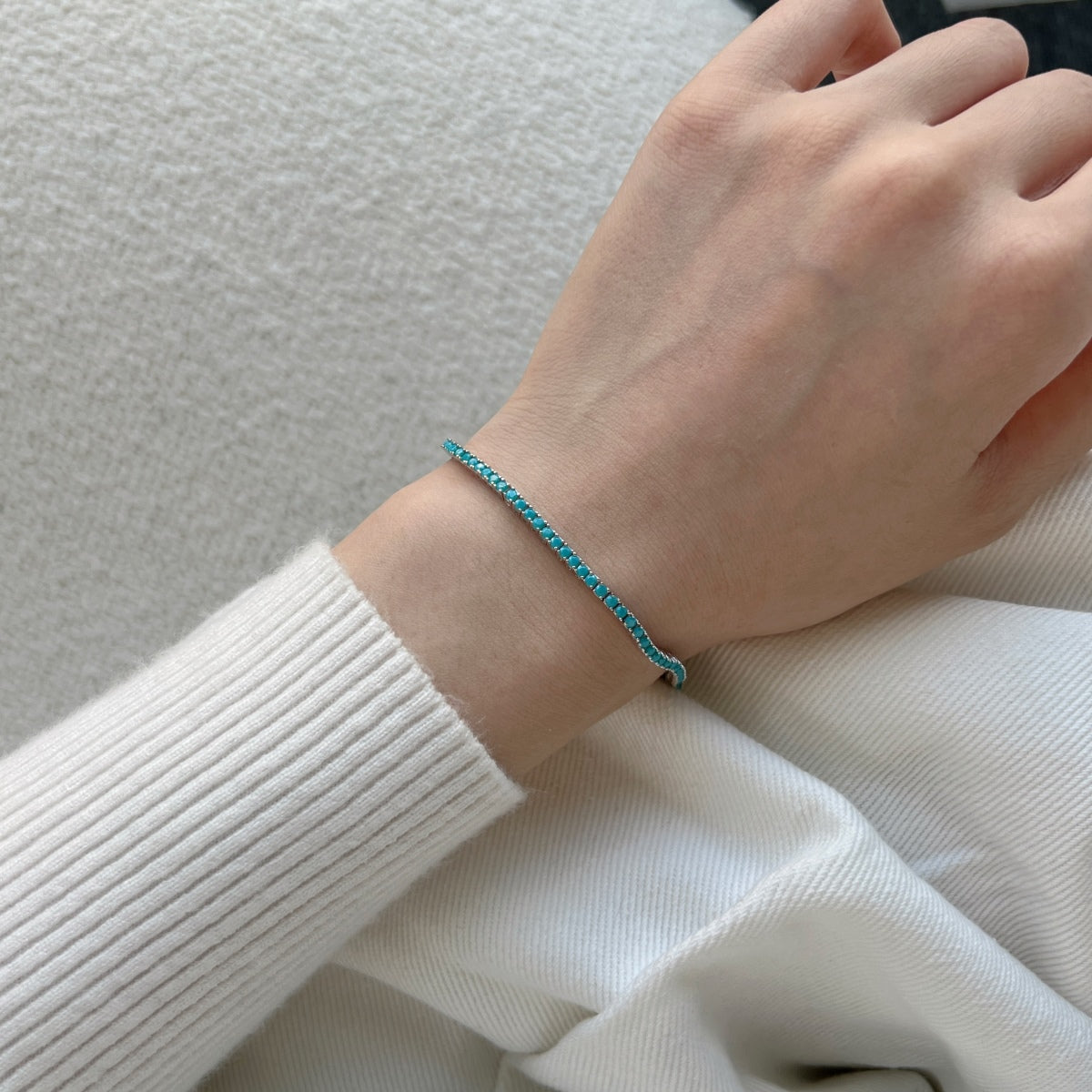 [Clara Jewels]Dazzling Exquisite Round Cut Daily Bracelet