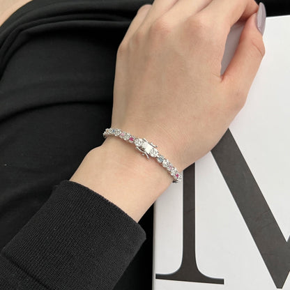 [Clara Jewels]Dazzling Radiant Multi Cut Daily Bracelet
